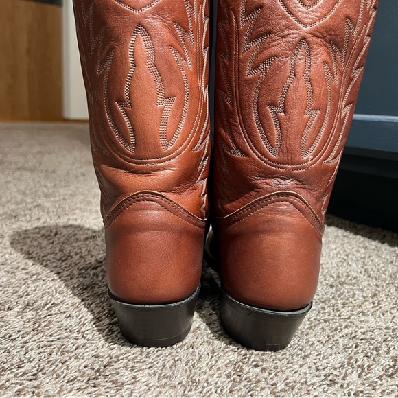 Nocona Men’s 7B model 7520-27-403 in Redwood Deertan Cowboy Boots - Picture 6 of 12